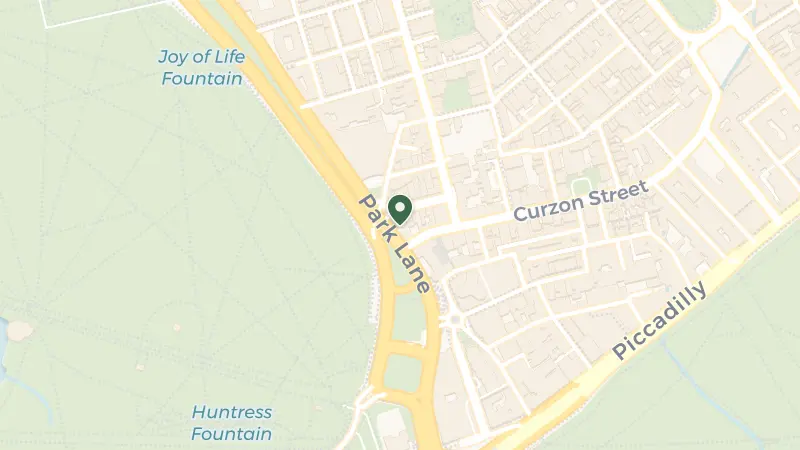 Map of 45 Park Ln, London W1K 1PN, United Kingdom