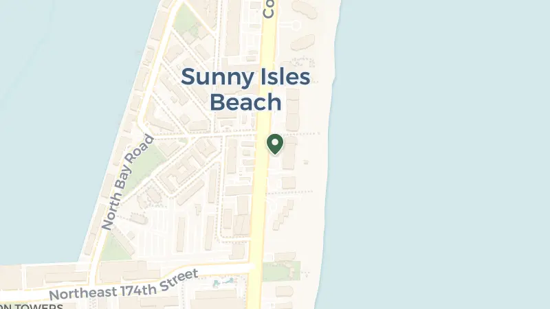 Map of 17875 Collins Ave, Sunny Isles Beach, FL 33160, USA