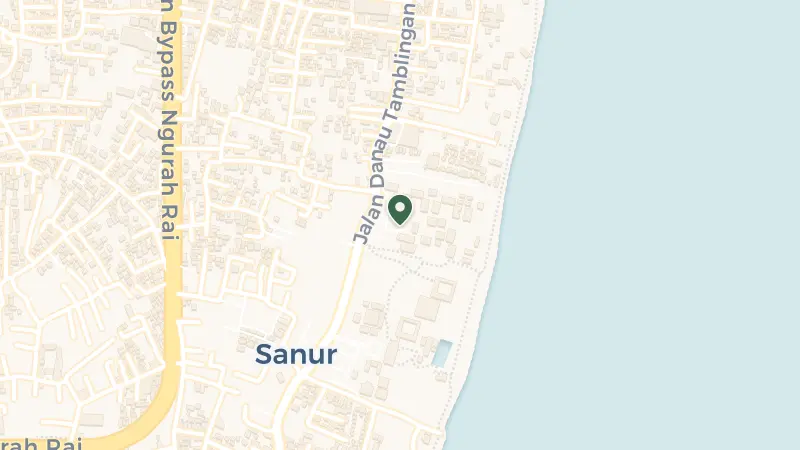 Map of Jl. Danau Tamblingan No.89a, Sanur, Denpasar Selatan, Kota Denpasar, Bali 80228, Indonesia