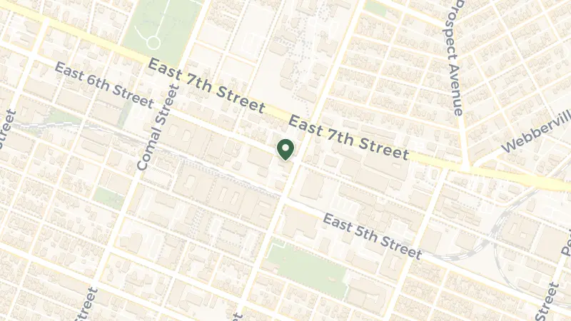 Map of 1813 E 6th St, Austin, TX 78702, USA