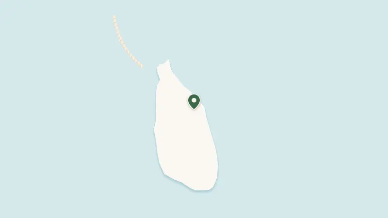 Map of Gaafu Dhaalu Atoll Maguhdhuvaa Island, Maldives
