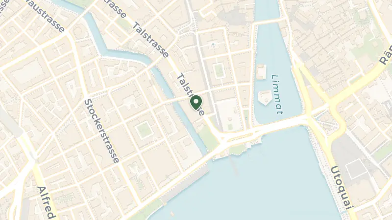 Map of Talstrasse 1, 8001 Zürich, Switzerland