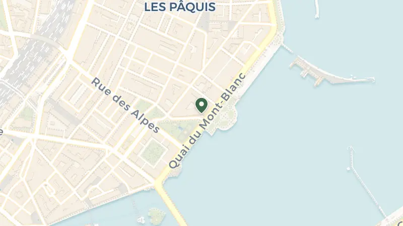 Map of Quai du Mont-Blanc 13, 1201 Genève, Switzerland