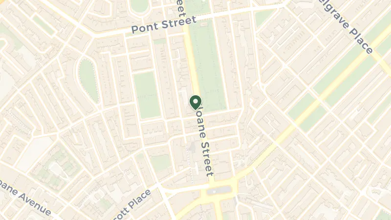 Map of 115-116 Sloane St, London SW1X 9PJ, UK