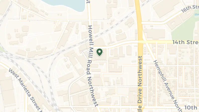 Map of 1 Interlock Ave NW, Atlanta, GA 30318, USA