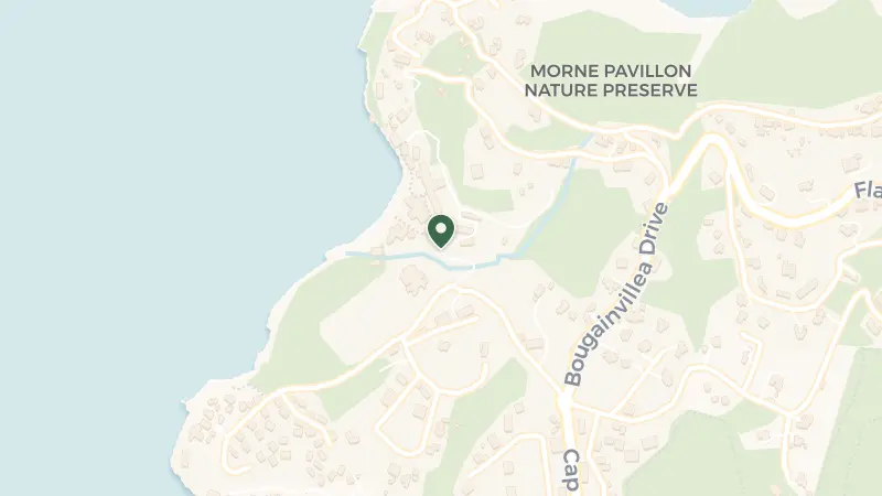 Map of Cariblue Beach, Cap Estate, St. Lucia, West Indies, St Lucia