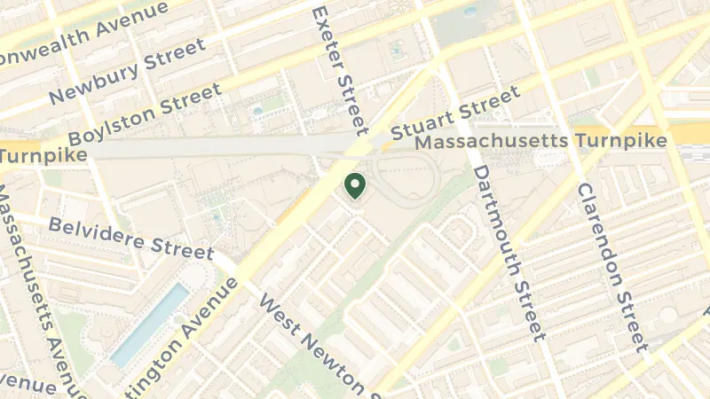Map of 110 Huntington Ave, Boston, MA 02116, USA