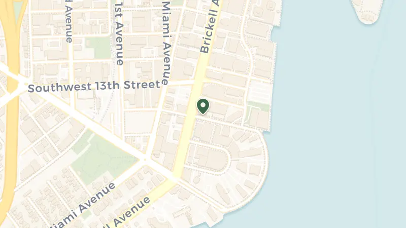 Map of 1395 Brickell Ave, Miami, FL 33131, USA