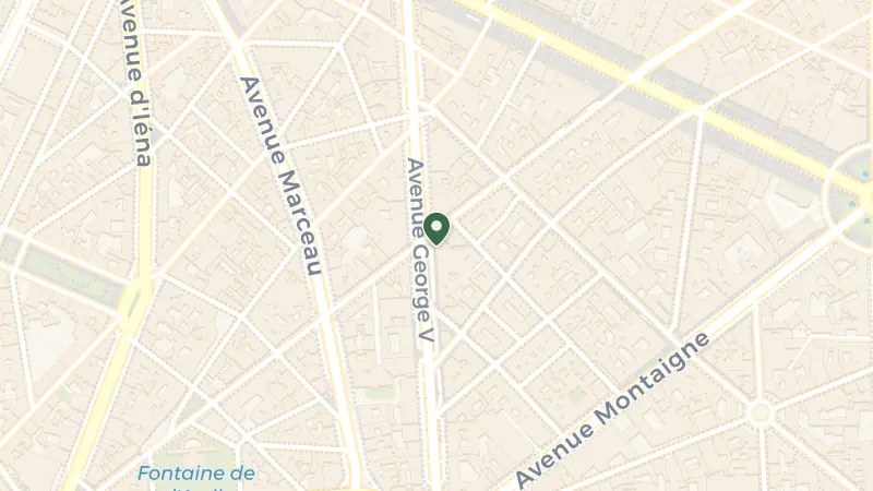 Map of 30 Av. George V, 75008 Paris, France