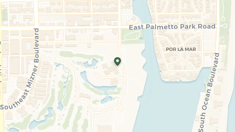 Map of 501 E Camino Real, Boca Raton, FL 33432, USA