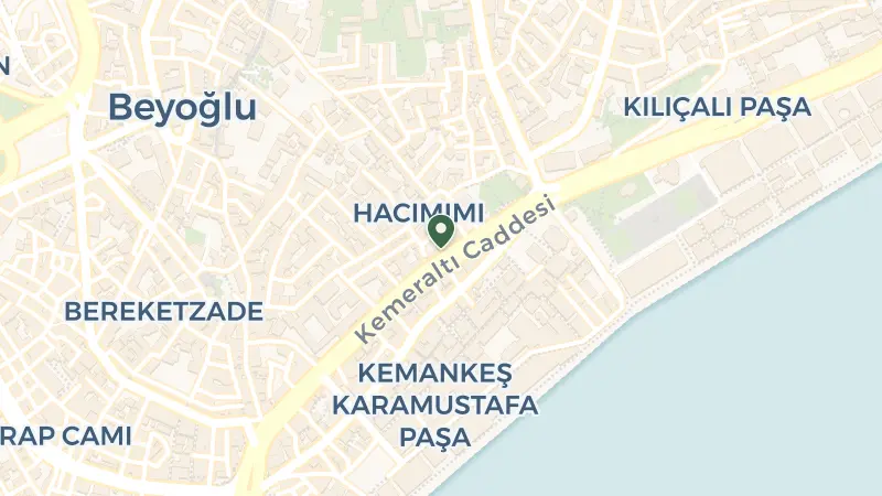 Map of Hacımimi, Kemeraltı Cd. No.33, 34425 Beyoğlu/İstanbul, Türkiye