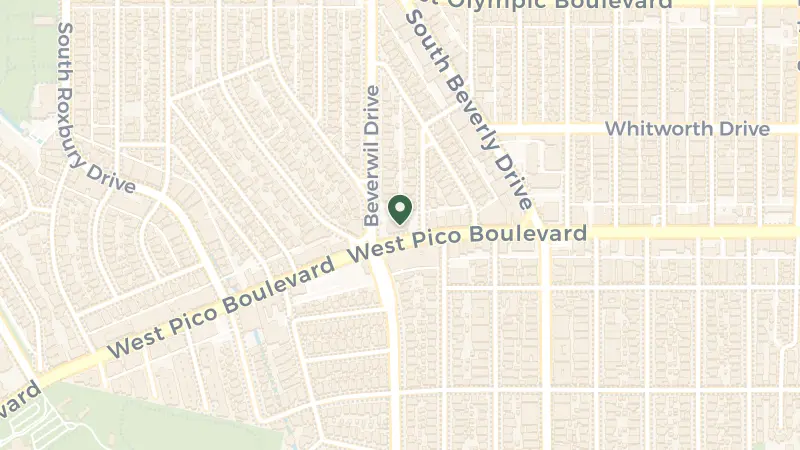 Map of 1224 Beverwil Dr, Los Angeles, CA 90035, USA