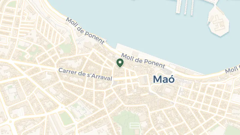Map of Carrer d'Isabel II, 9, 07701 Maó, Illes Balears, Spain
