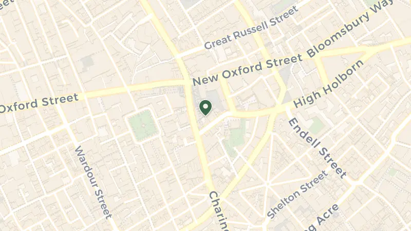 Map of Denmark St, London WC2H 0LA, UK