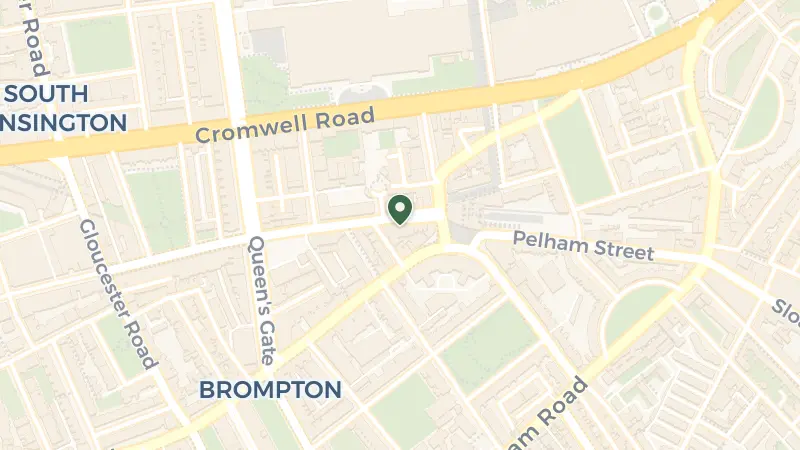 Map of 13 Harrington Rd, South Kensington, London SW7 3ES, UK