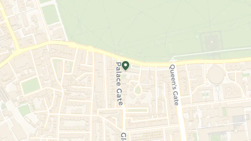 Map of Palace Gate, South Kensington, London W8 5NJ, UK