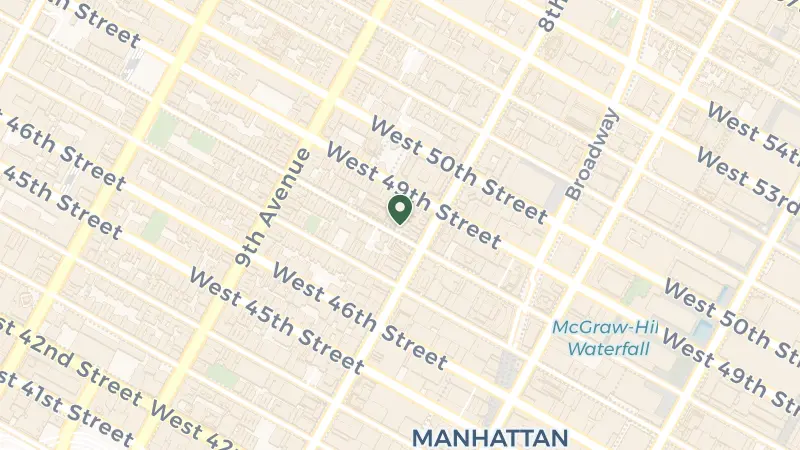 Map of 305 W 48th St, New York, NY 10036, USA