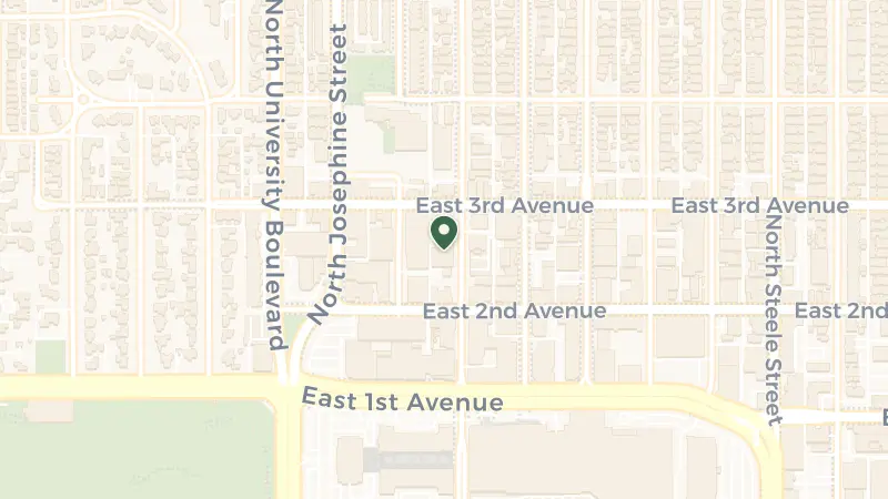 Map of 233 Clayton St, Denver, CO 80206, USA