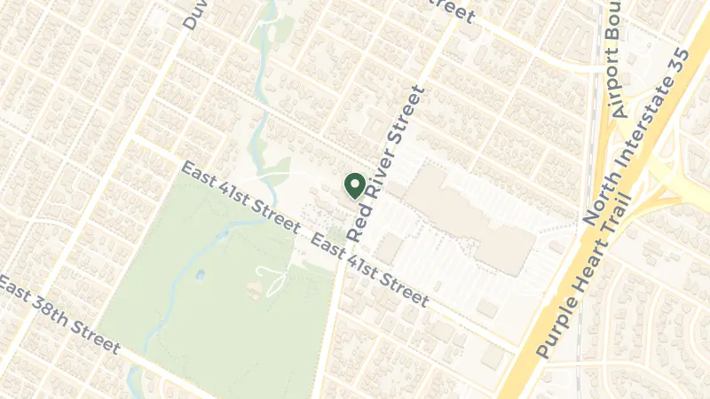 Map of 4100 Red River St, Austin, TX 78751, USA