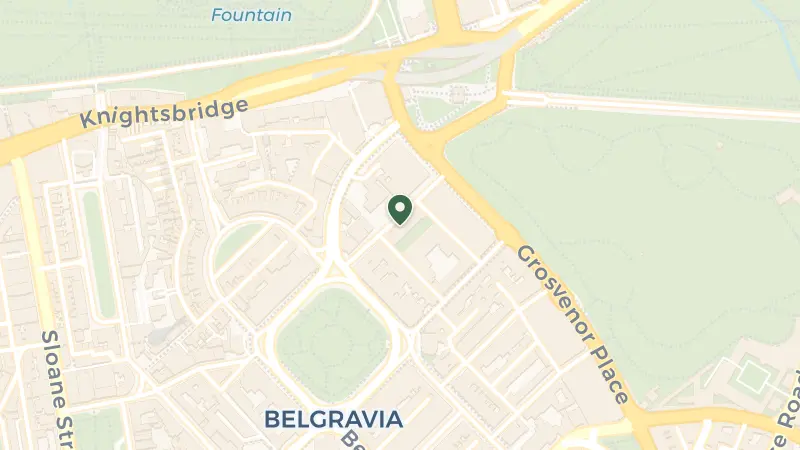 Map of 5-6 Halkin St, London SW1X 7DJ, UK