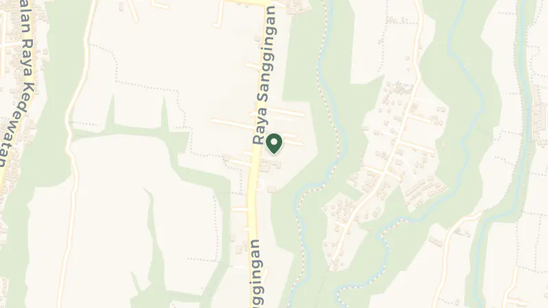 Map of Jl. Raya Sanggingan Banjar Lungsiakan, Kedewatan, Kecamatan Ubud, Kabupaten Gianyar, Bali 80571, Indonesia