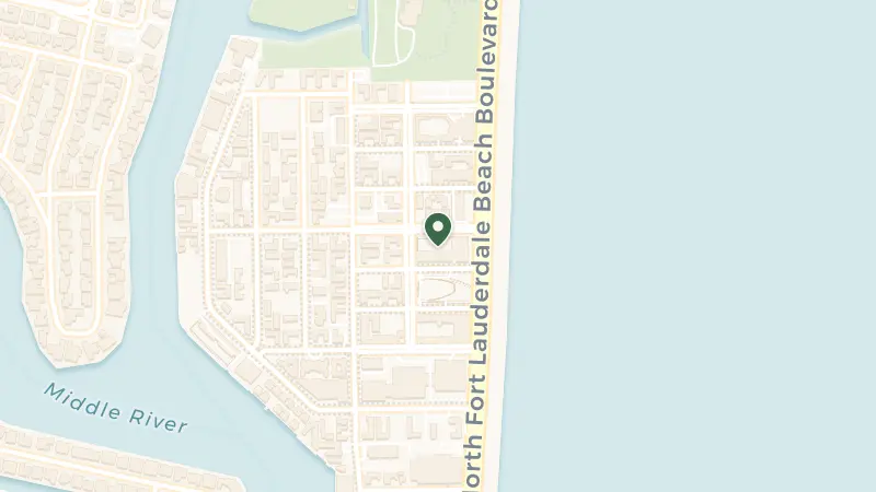 Map of 551 N Fort Lauderdale Beach Blvd, Fort Lauderdale, FL 33304, USA