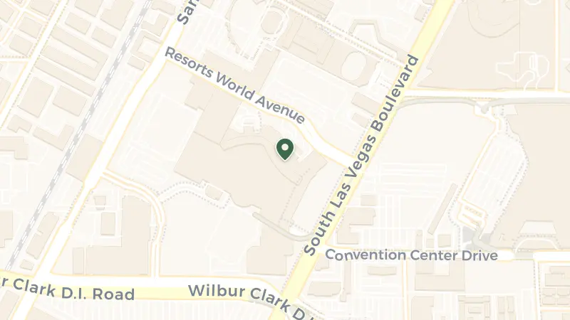 Map of 111 Resorts World Ave, Las Vegas, NV 89109, USA