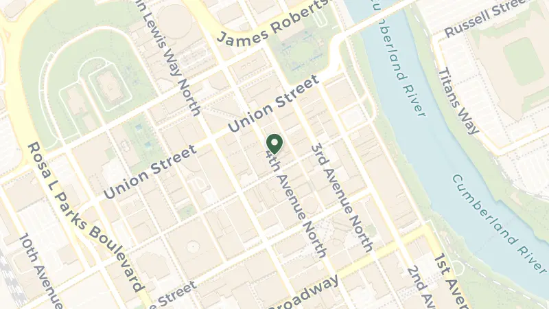 Map of 210 4th Ave N, Nashville, TN 37219, USA