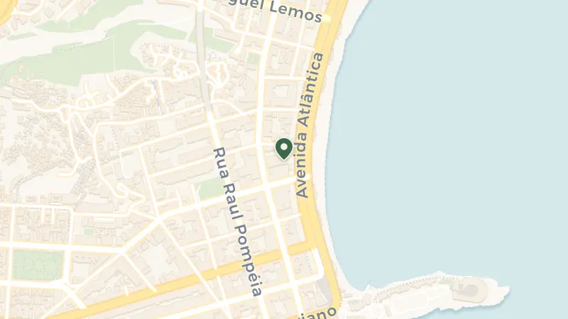 Map of Av. Atlântica, 3804 - Copacabana, Rio de Janeiro - RJ, 22070-001, Brazil