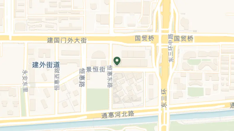 Map of China, Bei Jing Shi, Chao Yang Qu, 建国门外大街永安东里 邮政编码: 100020