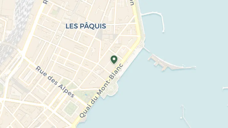 Map of Quai du Mont-Blanc 19, 1201 Genève, Switzerland