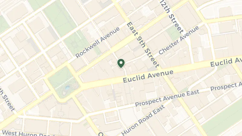 Map of 1940 E 6th St, Cleveland, OH 44114, USA
