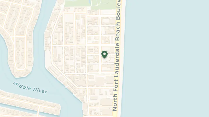 Map of 525 N Fort Lauderdale Beach Blvd, Fort Lauderdale, FL 33304, USA