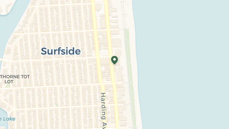 Map of 9011 Collins Ave, Surfside, FL 33154, USA