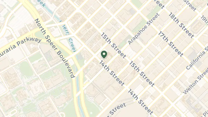 Map of 1111 14th St, Denver, CO 80202, USA