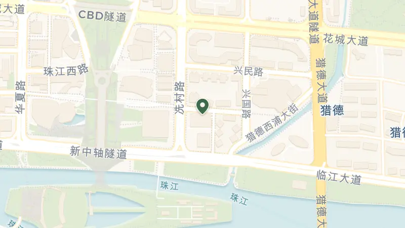 Map of Tianhe District, Guangzhou, China, 510623