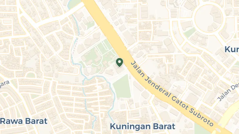 Map of Jl. Gatot Subroto No.18, Kuningan Bar., Kec. Mampang Prpt., Kota Jakarta Selatan, Daerah Khusus Ibukota Jakarta 12710, Indonesia