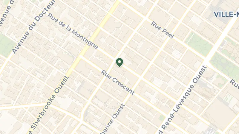 Map of 1440 Rue de la Montagne, Montréal, QC H3G 1Z5, Canada
