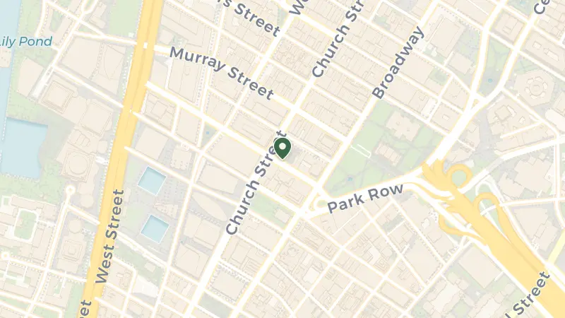 Map of 27 Barclay St, New York, NY 10007, USA
