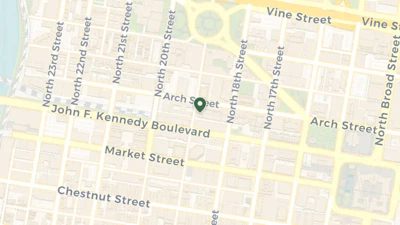 Map of One N 19th St, Philadelphia, PA 19103, USA