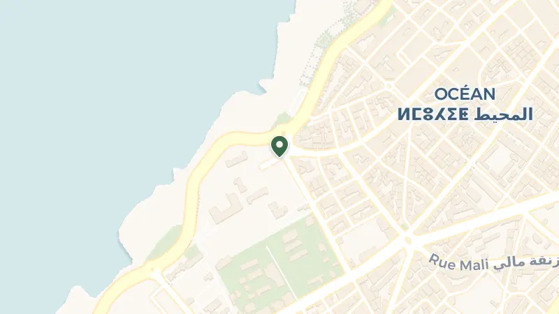 Map of Ancien Hopital Marie Feuillet, Av. Brahim Roudani, Rabat 10000, Morocco