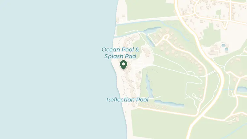 Map of Pinney's Beach Charlestown, Nevis, St Kitts & Nevis