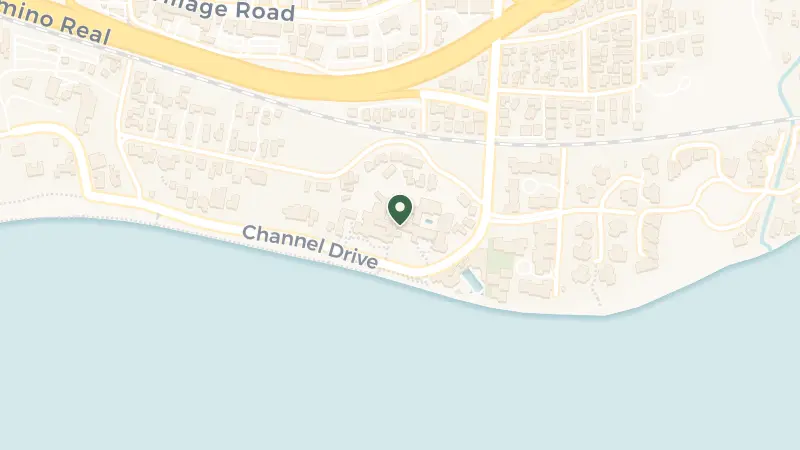 Map of 1260 Channel Dr, Santa Barbara, CA 93108, USA