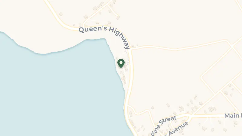 Map of Queen's Highway, Governor's Harbour, The Bahamas