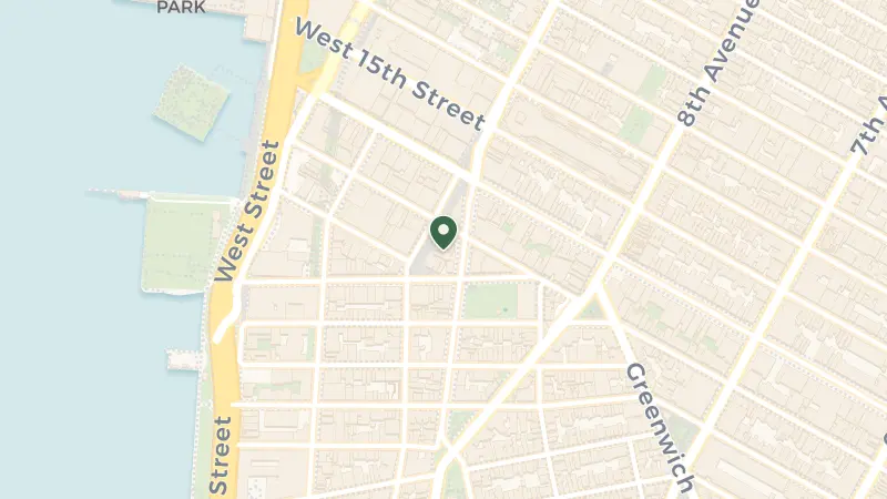 Map of 18 9th Ave, New York, NY 10014, USA