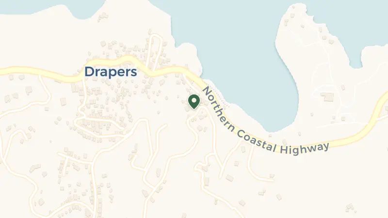 Map of 122 Skippers Blvd, Port Antonio, Jamaica