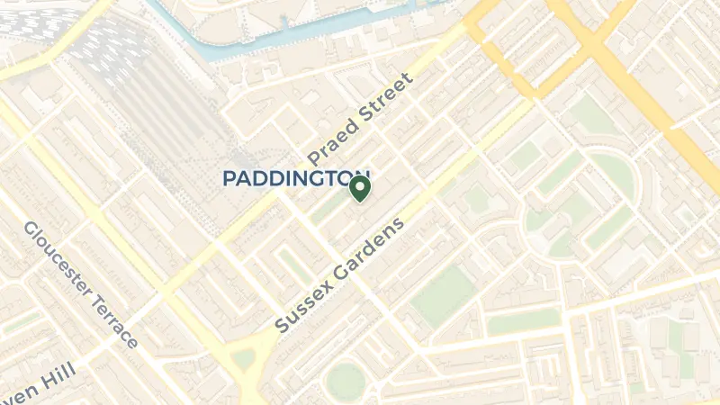 Map of 25-27 Norfolk Square, Tyburnia, London W2 1RX, UK