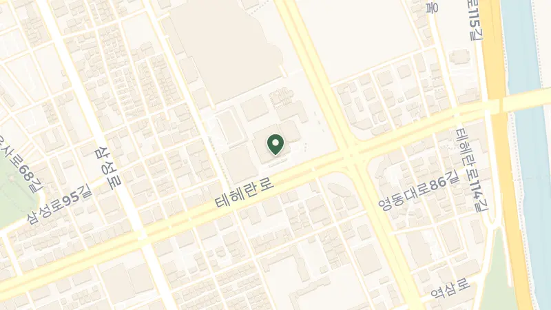 Map of Teheran-ro, 521 Gangnam District, Seoul, South Korea