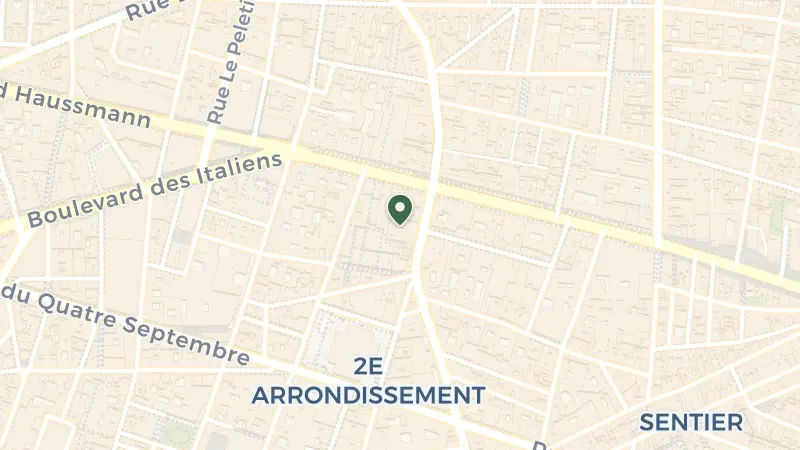 Map of 17 Bd Poissonnière, 75002 Paris, France