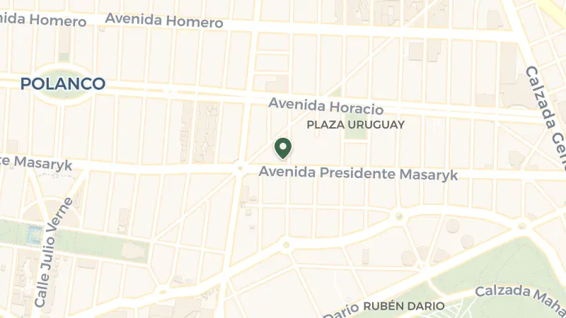 Map of Presidente Masaryk 201 Miguel Hidalgo, Av. Pdte. Masaryk 201, Polanco, Polanco V Secc, Miguel Hidalgo, 11560 Ciudad de México, CDMX, Mexico